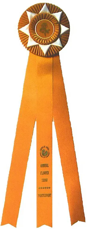 Orange triple-head rosette